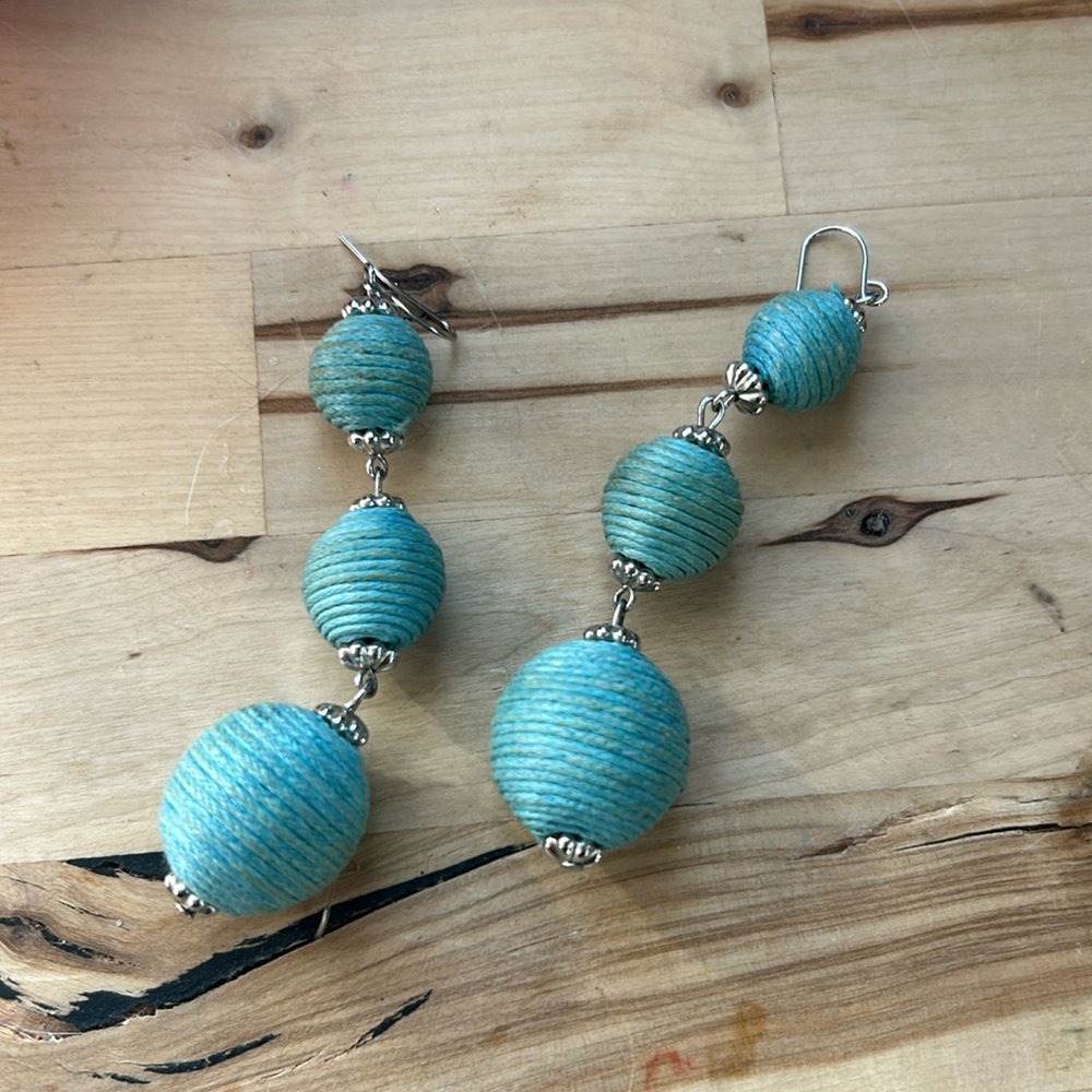 Vintage dangle hoop earrings